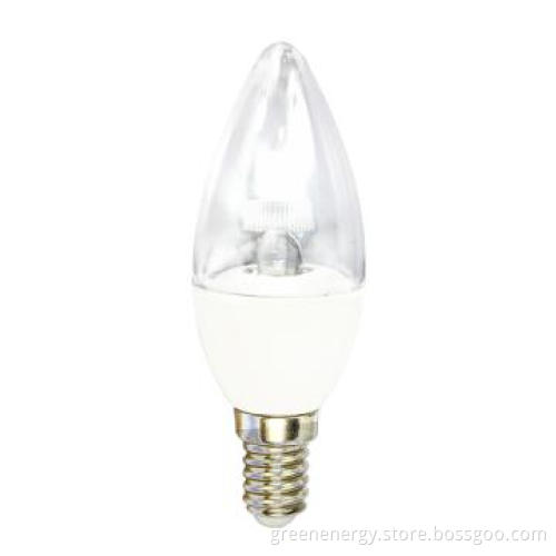 led candle light, ceramic base on E14, supply 100-240V